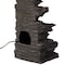 Gardenised Decorative 4 Tier Rock Look Water Fountain with LED Rolling Glow Ball for Home and Garden QI004590 - alternate 4